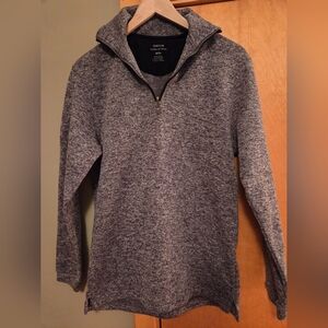 Haggar Men's Gray Half-Zip Sweater
